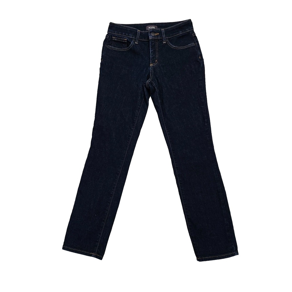 NYDJ Alina Ankle Legging Jeans Womens Size 0 Denim Mid Rise Dark Wash MDNM2001